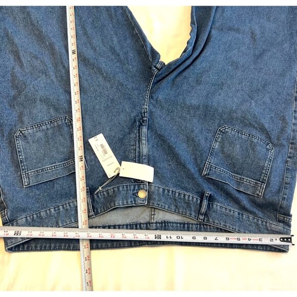 Liz Claiborne Womens Wide-Leg Denim Crop Pants Light Wash Plus Size 28W - Picture 10 of 12